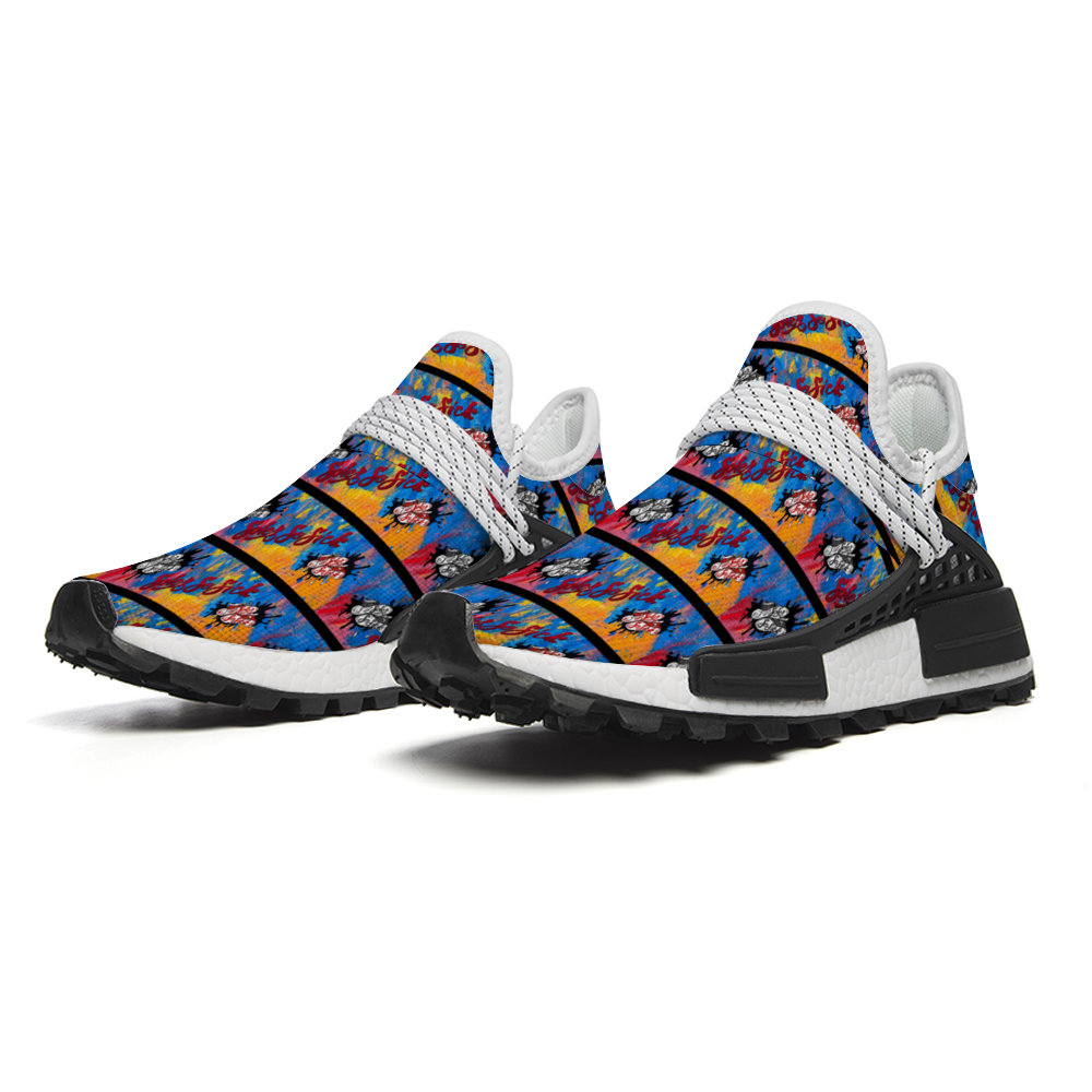 Mid Top Breathable Non-slip Sports Shoes (Multi-Color Graffiti)