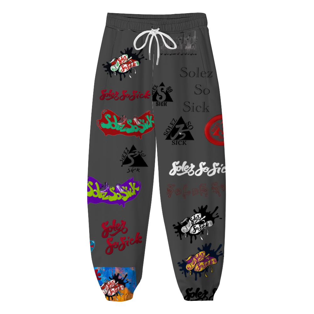 Windbreaker Pants Multi-Logo (Dark Gray)