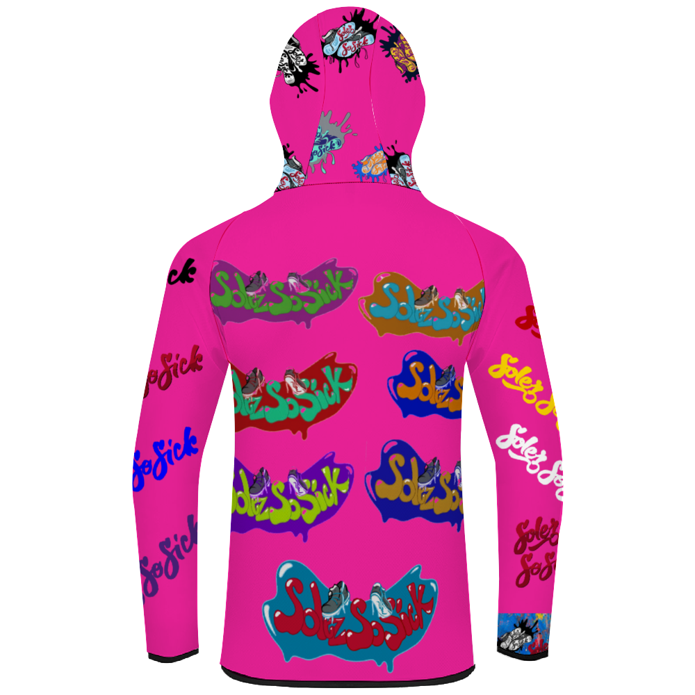 SolezSoSick Multi-Logo Pink Hoodie