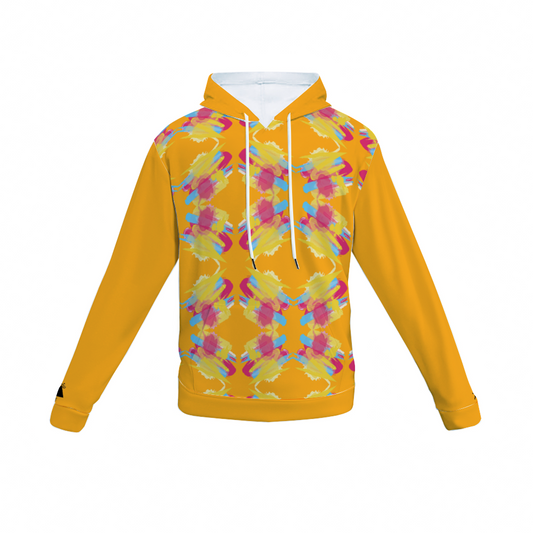 SolezSoSick Gold Crazy Splatter Plush Hoodie with Pockets