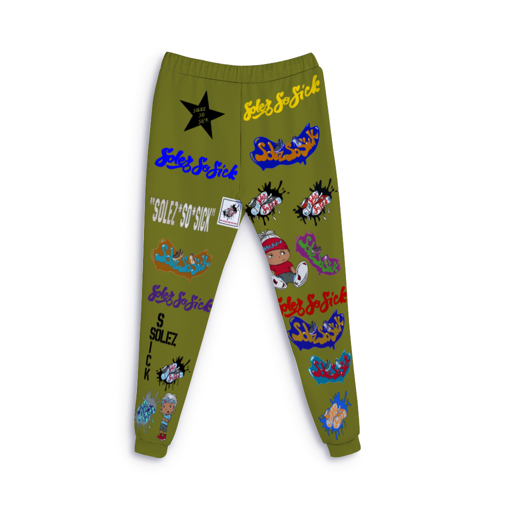 Sweatpants Multi-Logo (Olive Green)