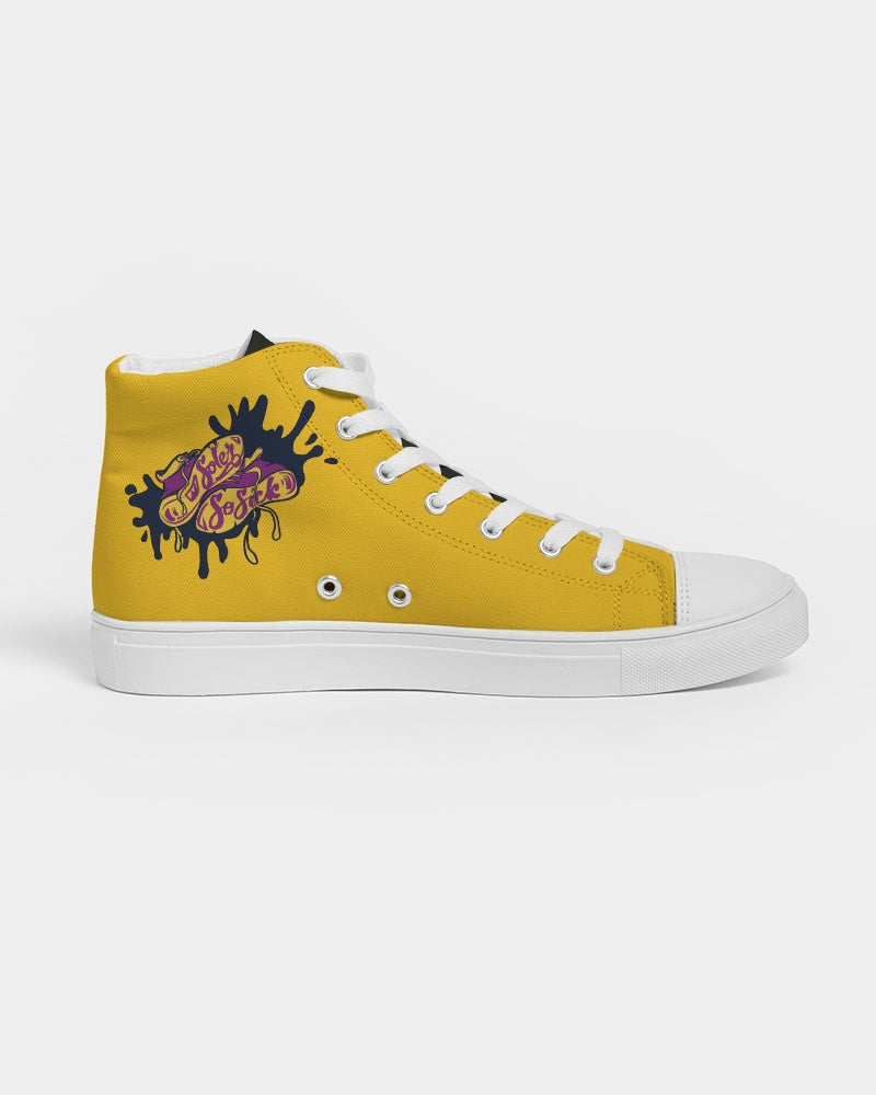 Men's High Top Canvas Shoe (Yellow and Black)