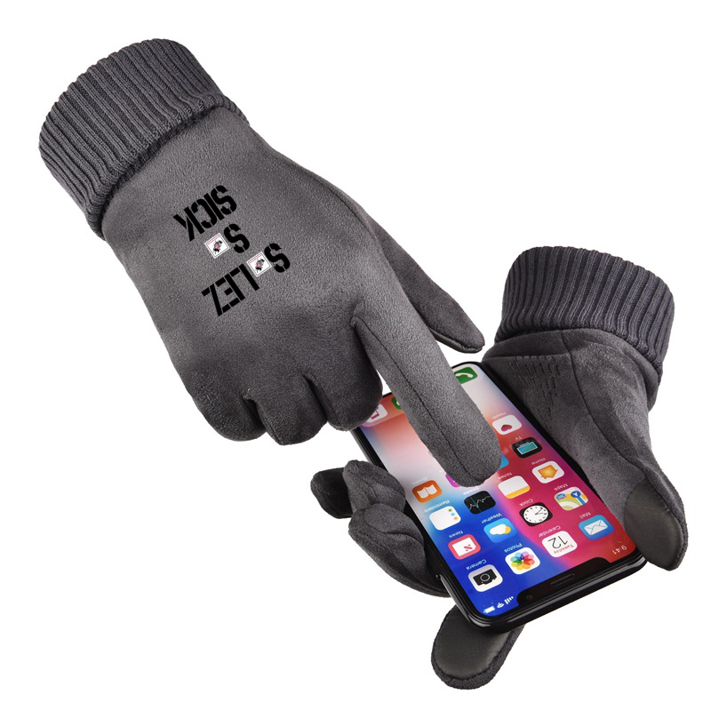 SolezSoSick Suede Fabric Gloves Touch Screen Fashion Gloves