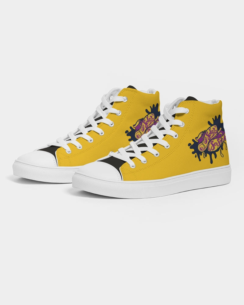 Men's High Top Canvas Shoe (Yellow and Black)