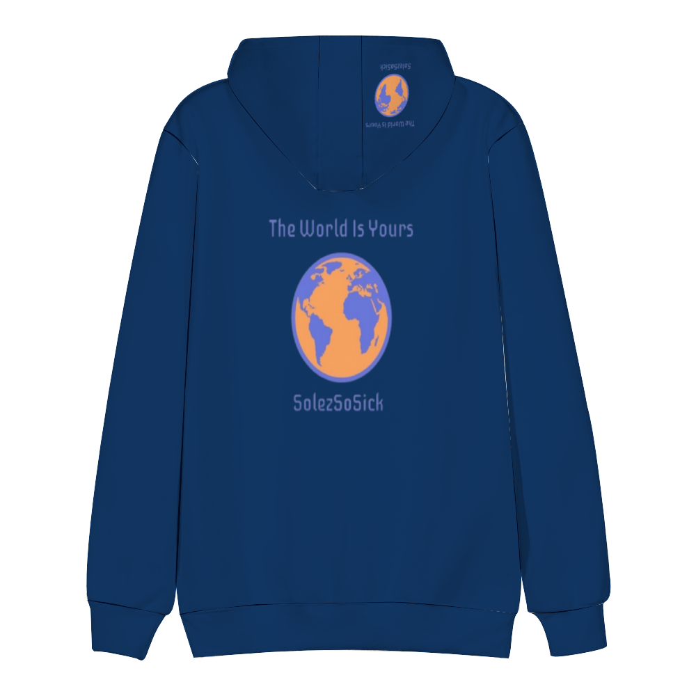 SoloezSoSick Navy Blue  Pullover Sweatshirts with Pockets