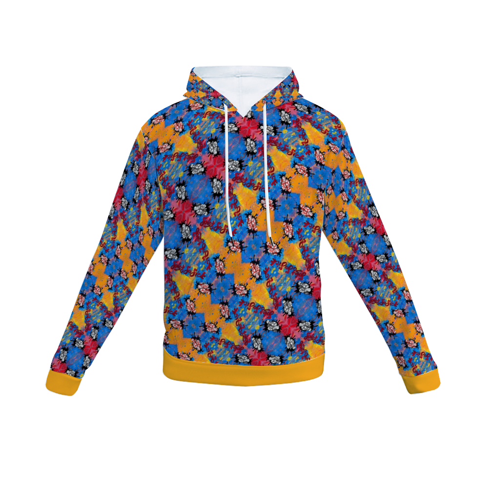 Plush Hoodies with Pockets (Multi-Color Graffiti)