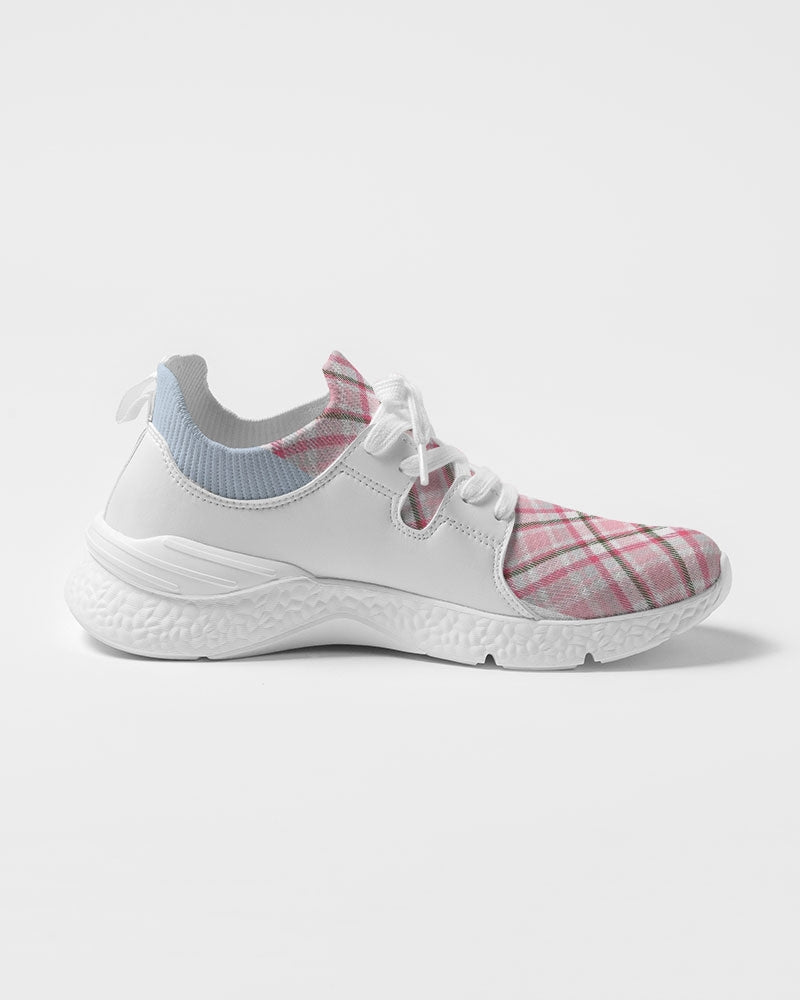 Men's Two-Tone Sneaker (Pink Plaid Design)