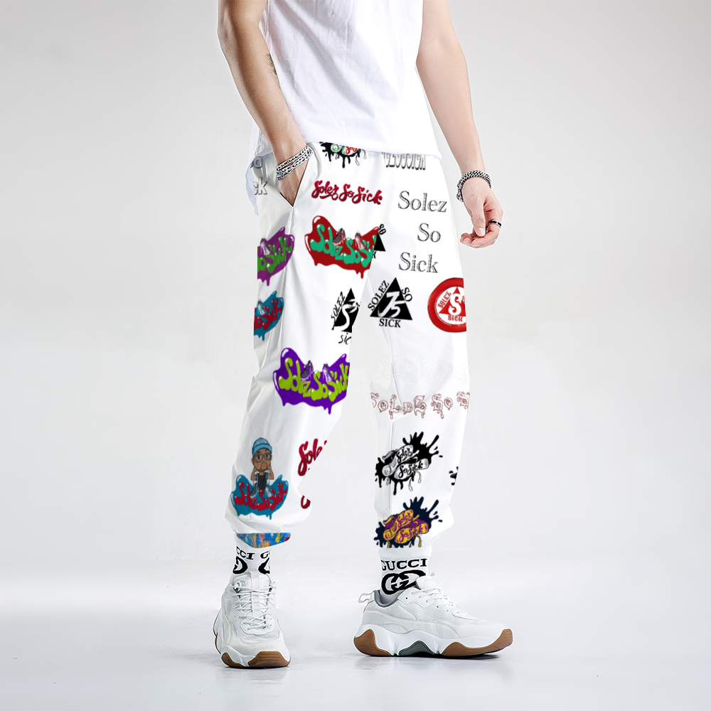 Windbreaker Pants Multi-Logo (White)