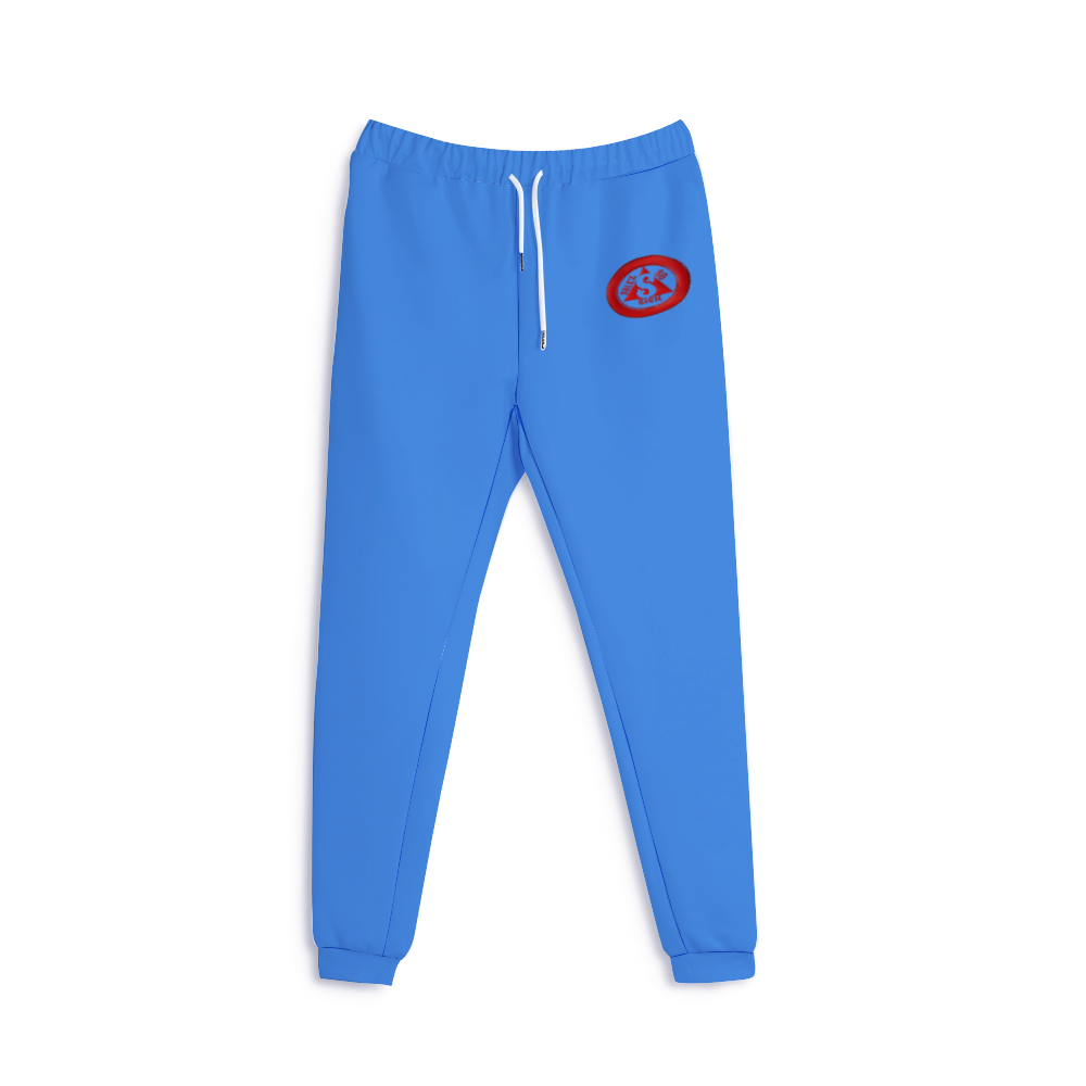 Sweatpants with Red Circle Design (Baby Blue)