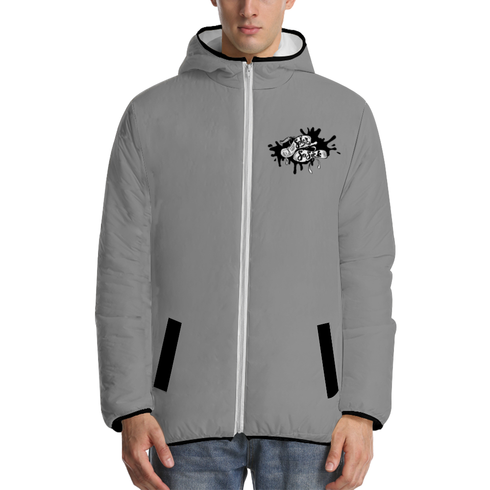 SolezSoSick Wolf Grey Windproof Full-Zip Bubble Coat