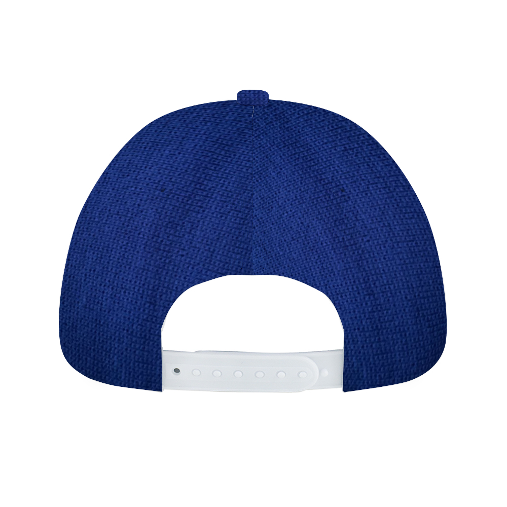 Baseball Hat with Cartoon Logo (Navy Blue with Orange)