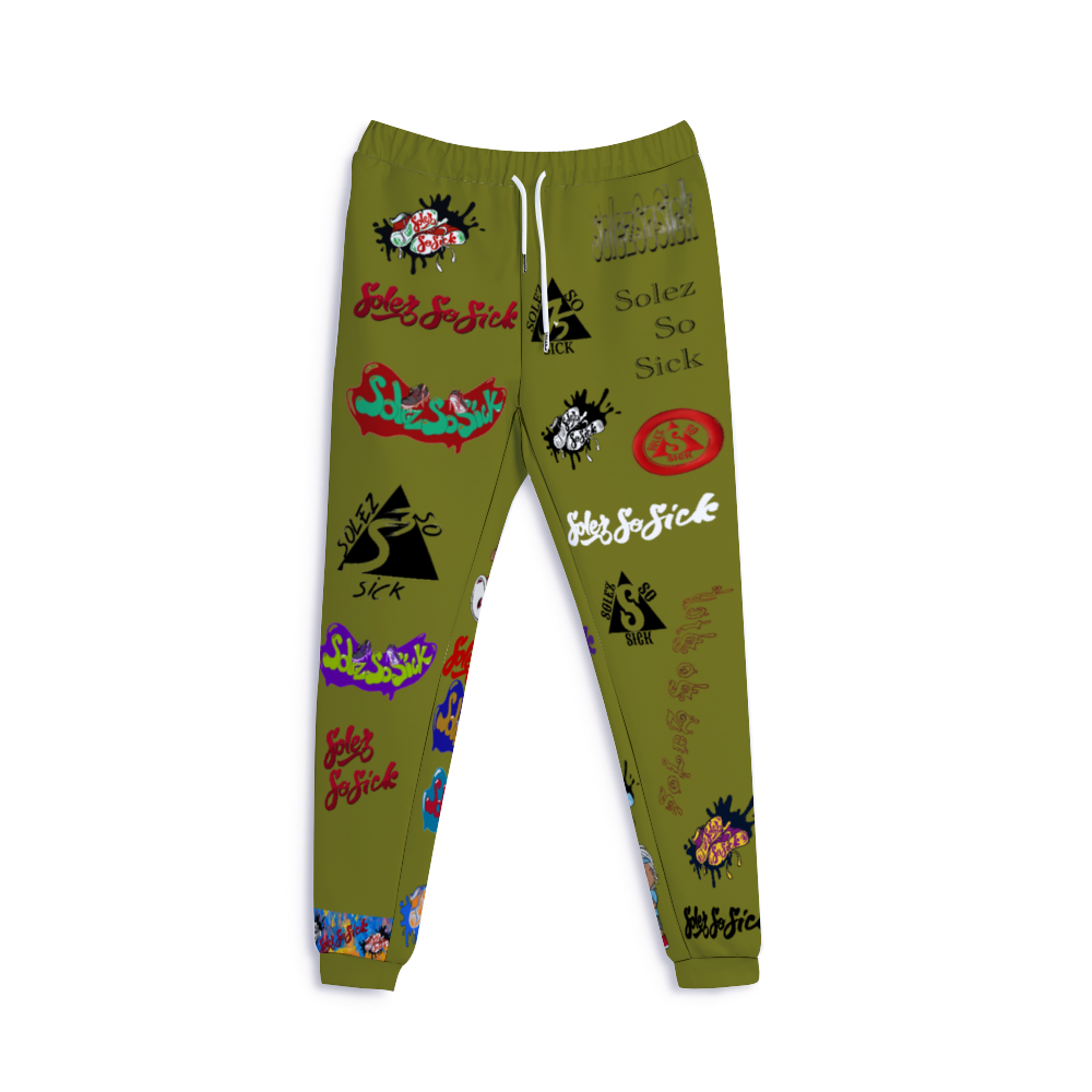 Sweatpants Multi-Logo (Olive Green)