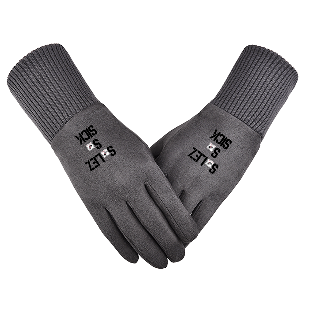 SolezSoSick Suede Fabric Gloves Touch Screen Fashion Gloves