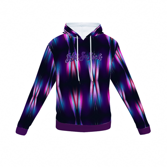 Plush Hoodies with Pockets (Purplish Design)