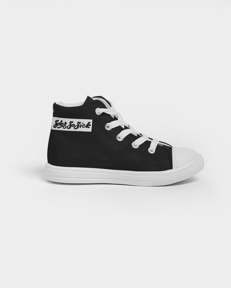 Solez in Black Kids Hightop Canvas Shoe