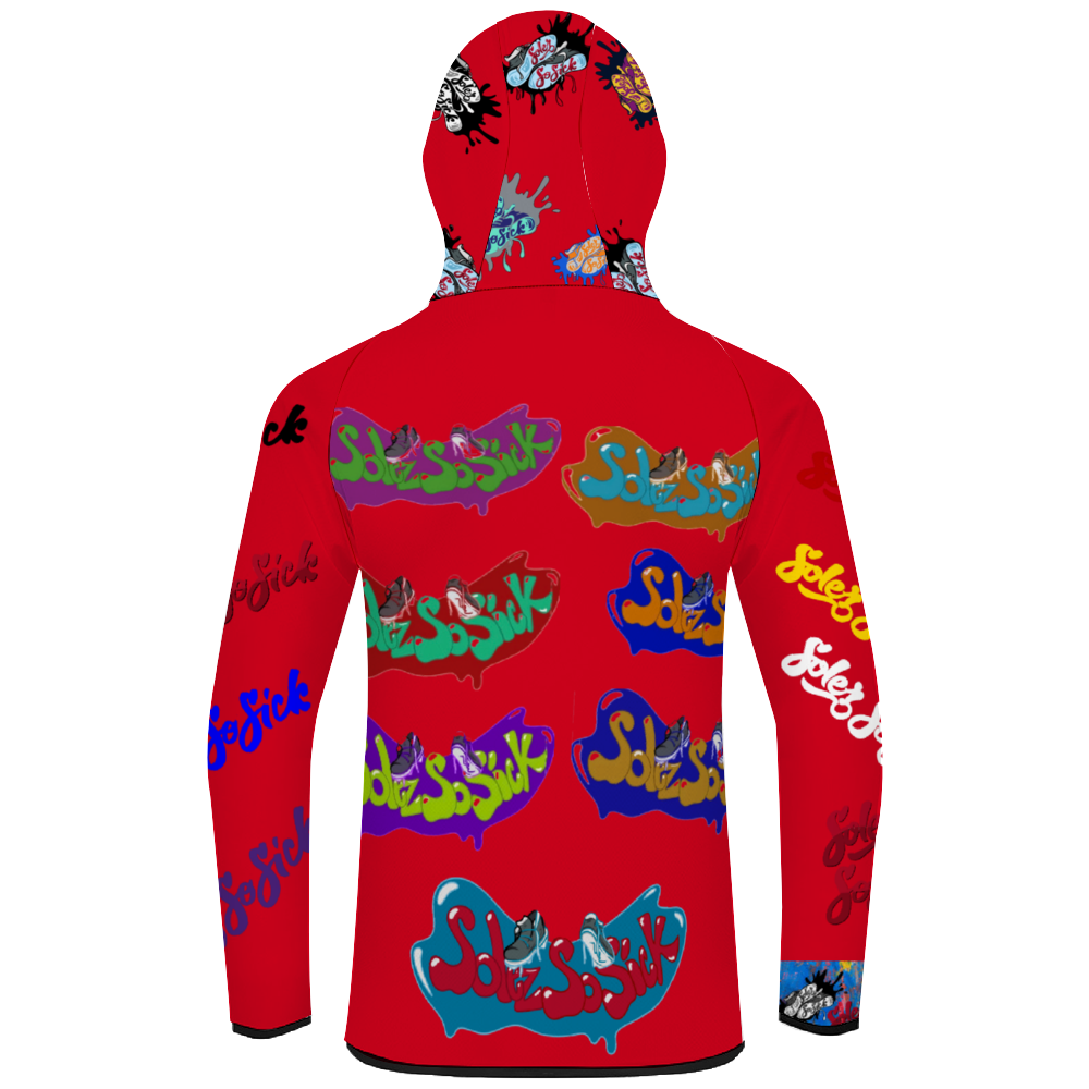 SolezSoSick Multi-Logo Red Hoodie