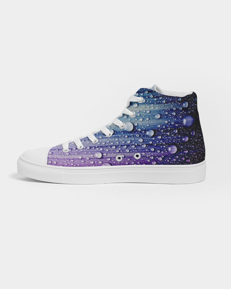 Men's High Top Canvas Shoe (Raindrop Design)