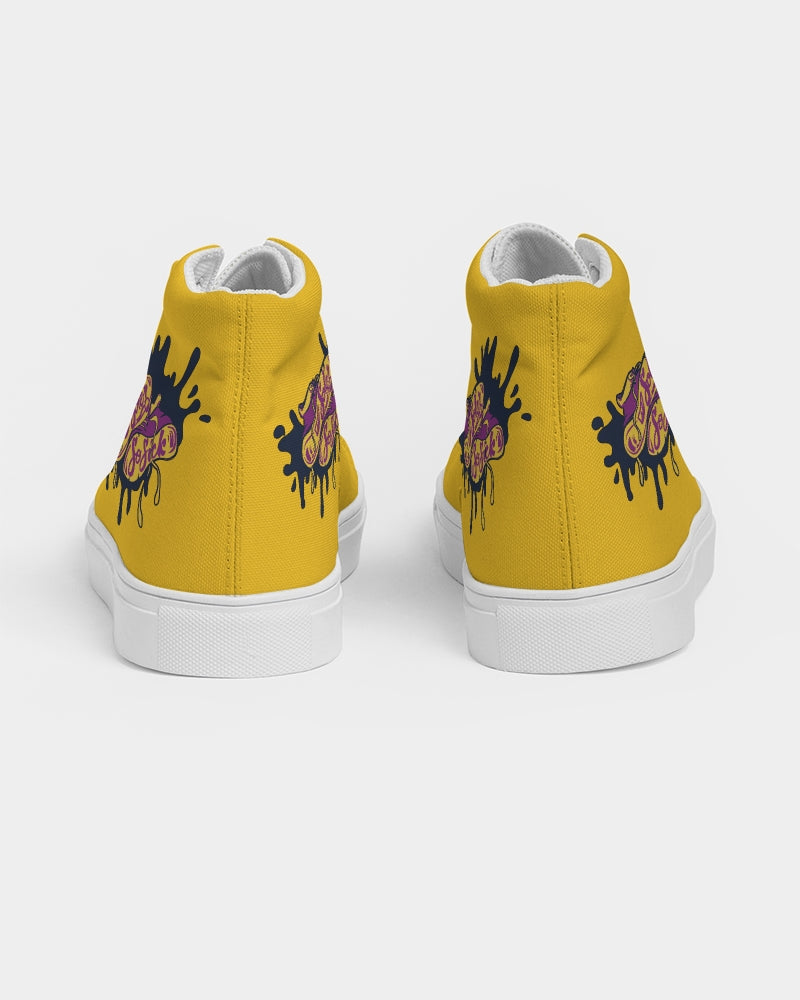 Men's High Top Canvas Shoe (Yellow and Black)