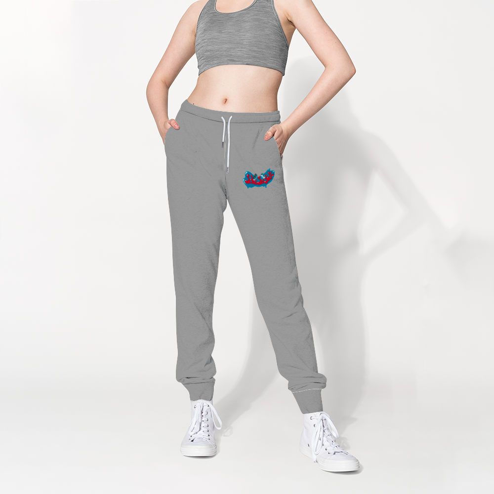 Sweatpants with Cartoon Logo (Gray)