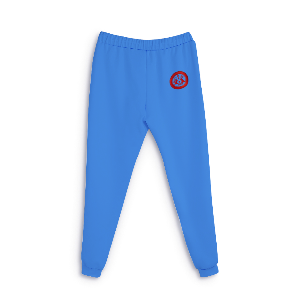 Sweatpants with Red Circle Design (Baby Blue)