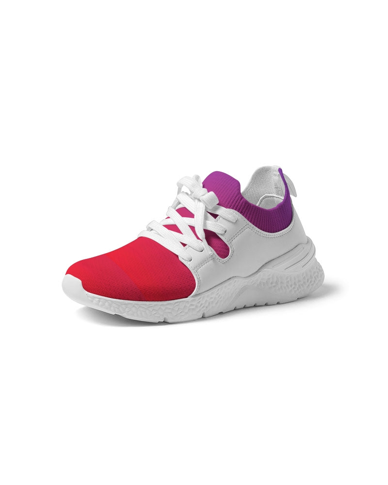 Men's Two-Tone Sneakers (Red with Purple)