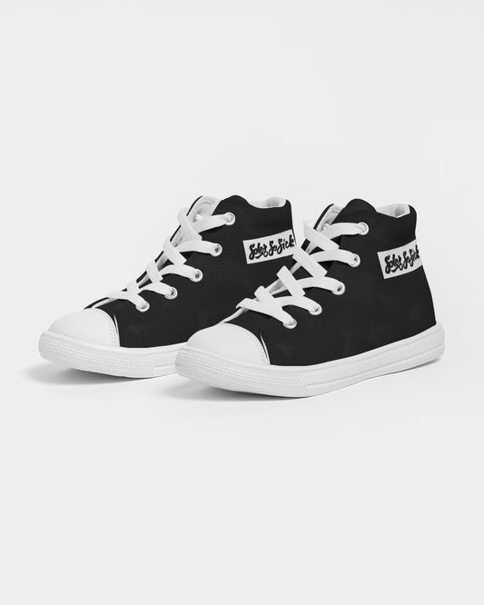 Solez in Black Kids Hightop Canvas Shoe