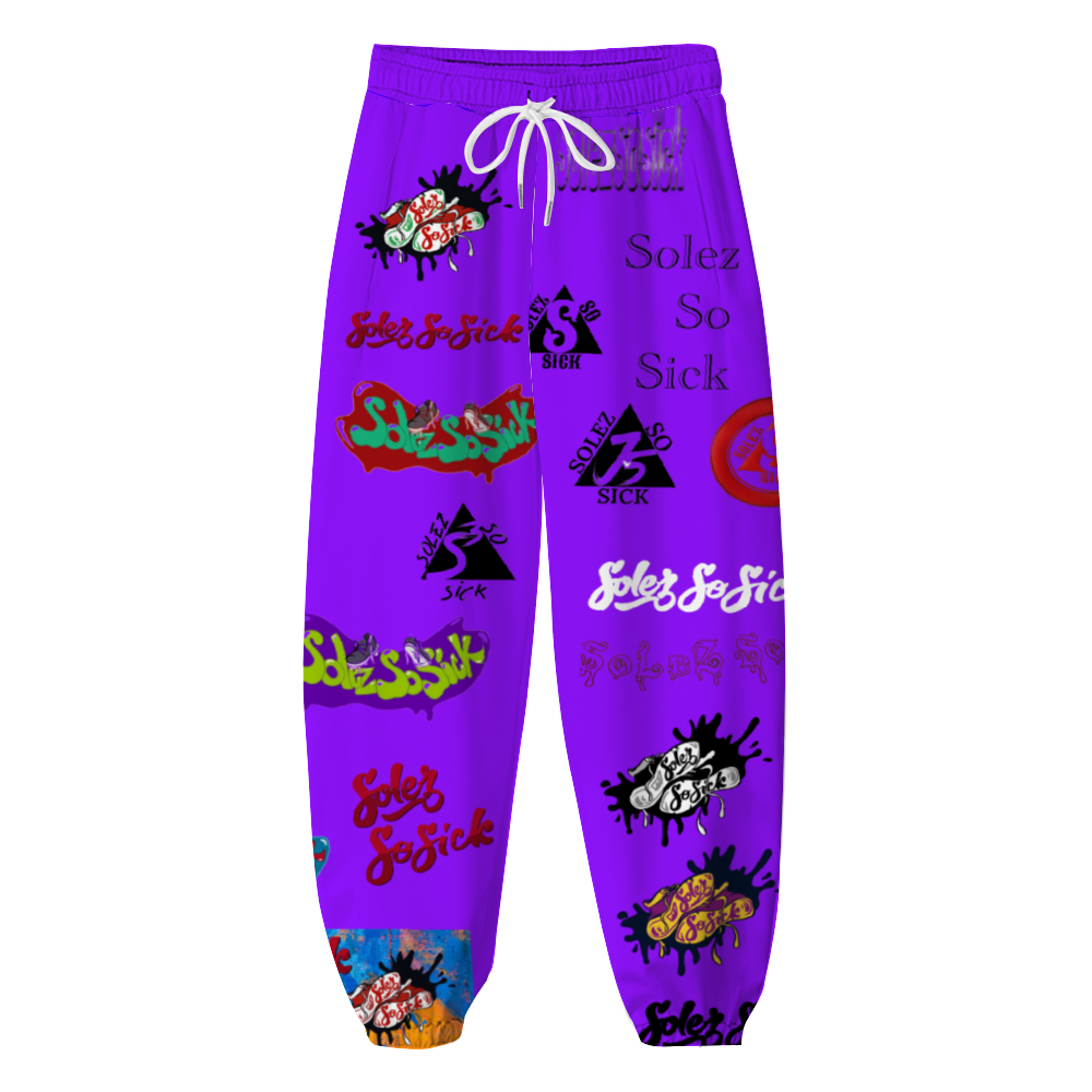 Windbreaker Pants Multi-Logo (Purple)