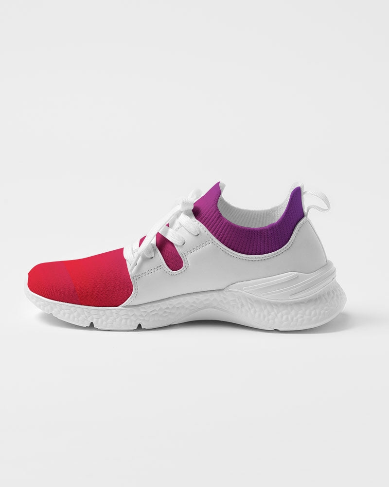 Men's Two-Tone Sneakers (Red with Purple)